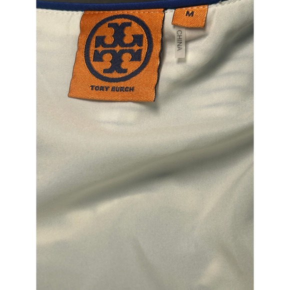 Tory Burch Blue Floral Sleeveless Silk Sheath Dress Women's‎ M Preppy Resortwear - Picture 7 of 8